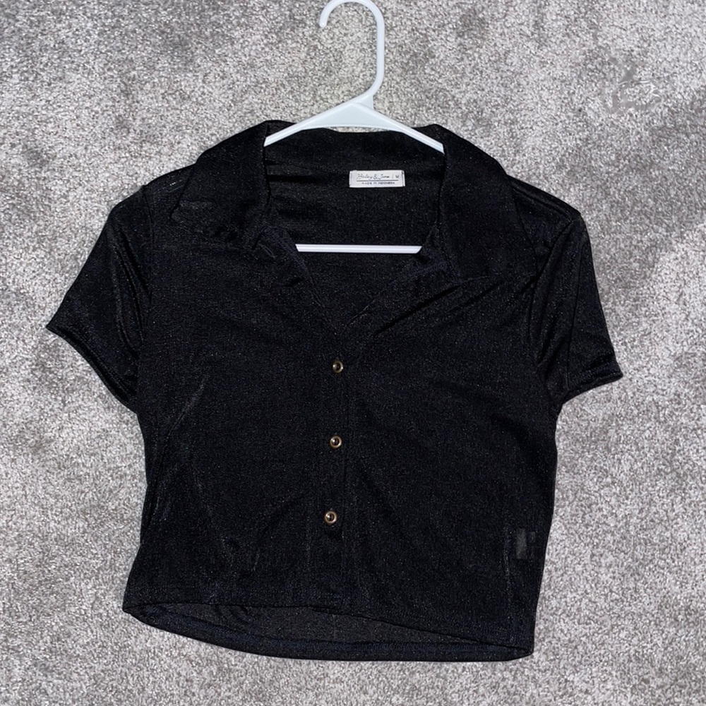 Cropped Haley and June button up.